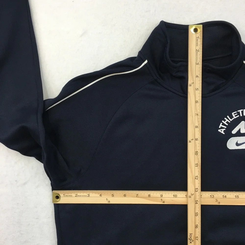 VINTAGE Nike Y2K Athletic Dept Mens Track Jacket Navy Blue Full Zip SP11SYS-SS L